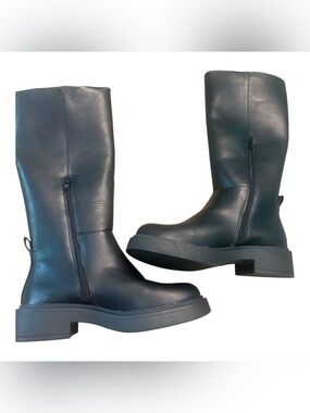 American Eagle Black Mid-Calf Women's Leather Boots